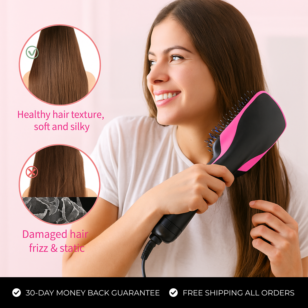 Ionic Hair Dryer & Straightening Brush