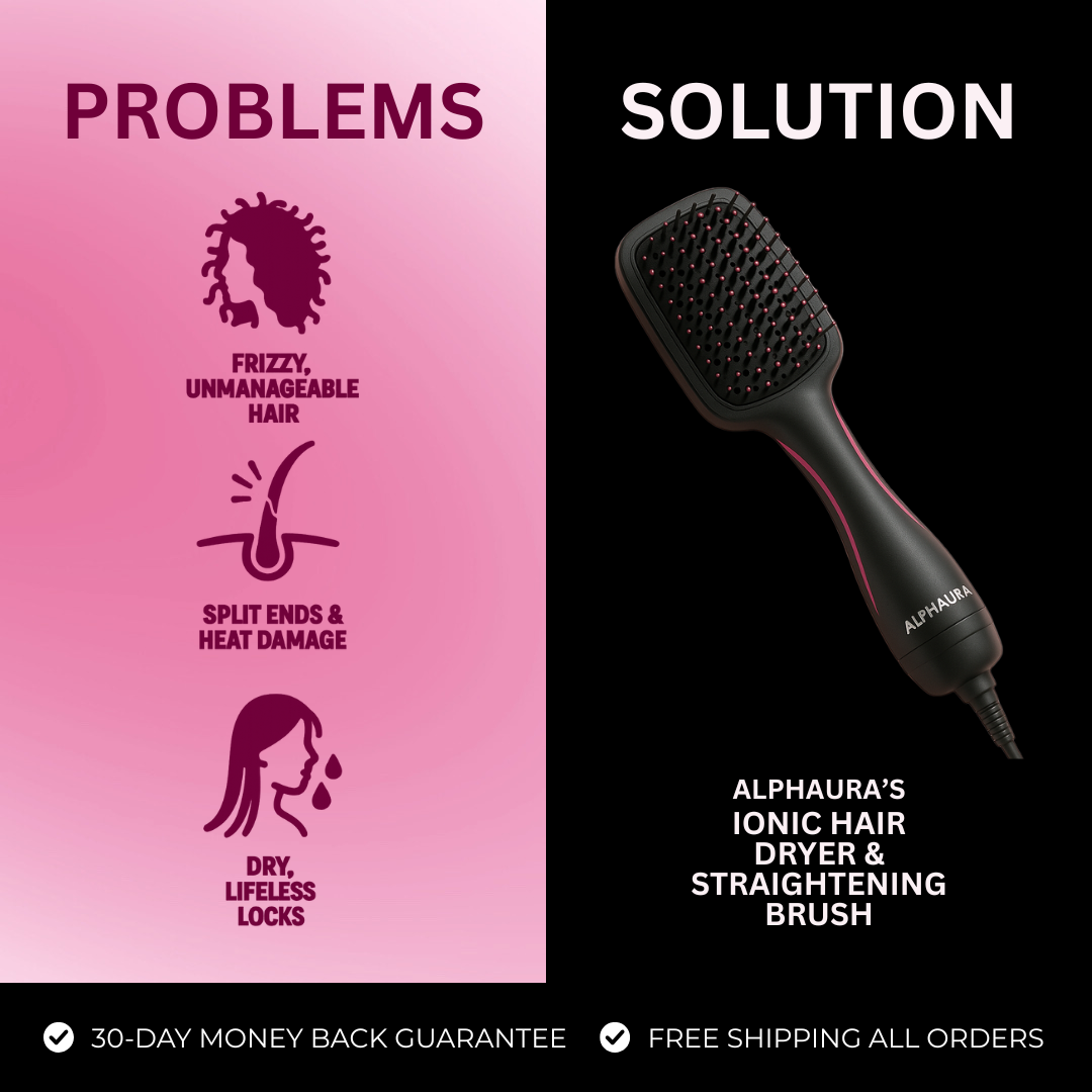 Ionic Hair Dryer & Straightening Brush