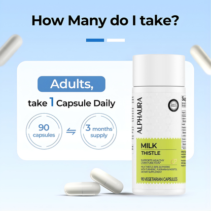 Milk Thistle Silymarin Complex – Liver Detox & Digestive Cleanse with Turmeric & Kudzu Root